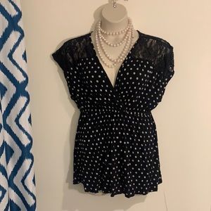 💋Torrid Polkadot Peplum Blouse💋